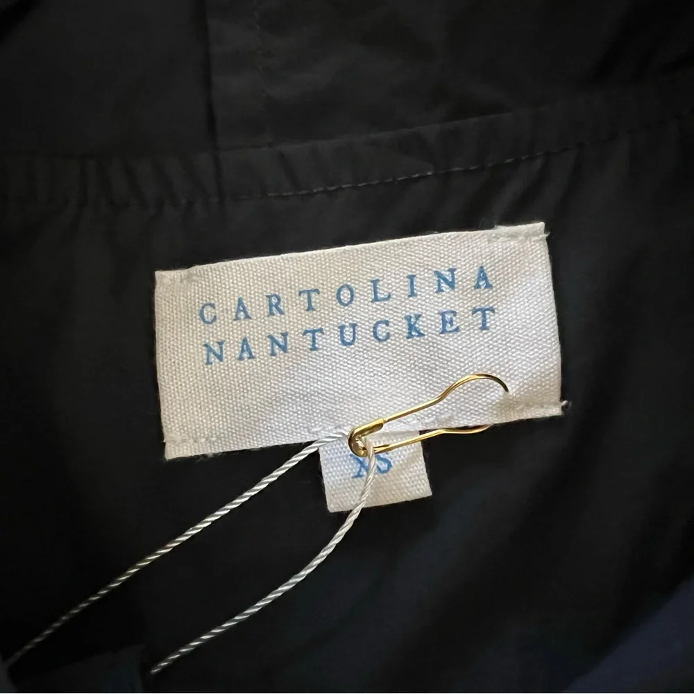 Cartolina Nantucket Peggy short sleeve blouse top Ladies size xs Navy blue - Picture 6 of 10